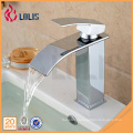 Deck Mount Waterfall Bathroom Faucet Vanity Vessel Sinks Mixer Tap Cold And Hot Water Tap